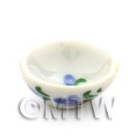 Dolls House Miniature Purple Orchid Design Ceramic 15mm Bowl