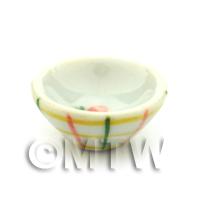 Dolls House Miniature Crosshatch Pattern 15mm Ceramic Bowl