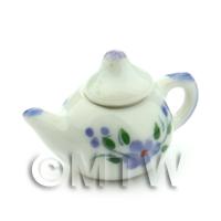 Dolls House Miniature Purple Violet Design Ceramic Teapot