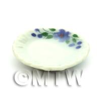 Dolls House Miniature Purple Violet Design 25mm Ceramic Plate