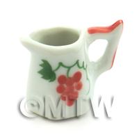 Dolls House Miniature Grape Design 20mm Ceramic Hexagonal Jug