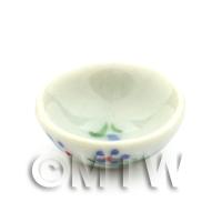 Dolls House Miniature Purple Simple Flower Design 16mm Ceramic Bowl