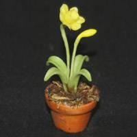 Dolls House Miniature Potted Yellow Daffodil