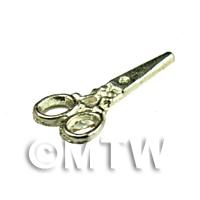 Dolls House Miniature Small Silver Colored Metal Scissors 