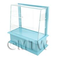 Miniature Small Pale Blue Wood Cake / Food Display Counter