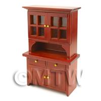 Dolls House Miniature Mahogany Coloured Kitchen Cupboard