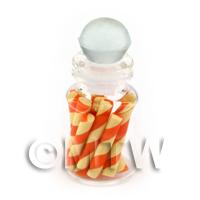 Miniature Handmade Candy Sticks In A Glass Jar