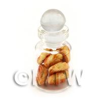 Dolls House Miniature Handmade  Sweet Pastries In A Glass Jar