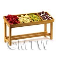 1/12th scale - Dolls House Miniature Fully Stocked Root Vegetable Stall