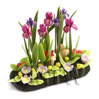 Dolls House Miniature Large DIY Flower Bed (DIY1)