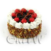 Dolls House Miniature Chocolate Cherry Cake