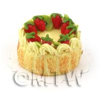 Dolls House Miniature Fruit Gateaux 