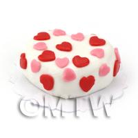 Dolls House Miniature Heart Sponge Cake