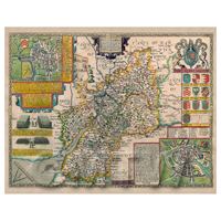 Dolls House Miniature John Speed Glocestershire Map