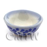 Dolls House Miniature 21mm Blue Spotted Bowl