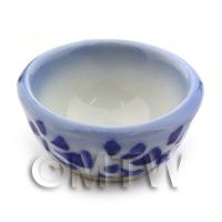 Dolls House Miniature 23mm Blue Spotted Bowl