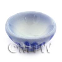 Dolls House Miniature 17mm Blue Spotted Soup Bowl