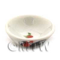 35mm Dolls House Miniature White Ceramic Cockerel Bowl