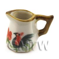 Traditional 6 Sided Dolls House Miniature Cockerel Motif Jug