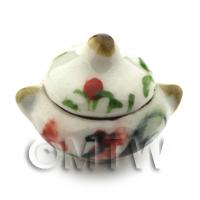 Small Dolls House Miniature Cockerel Motif Cooking Pot