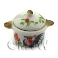 Dolls House Miniature Medium Size Cockerel Casserole  Pot