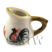 Dolls House Miniature Rounded Cockerel Motif Jug