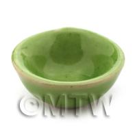 Dolls House Miniature Green Ceramic 12mm Bowl