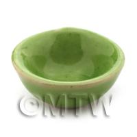 21mm Dolls House Miniature Green Bowl