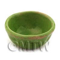 23mm Dolls House Miniature Green Bowl