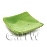28mm Dolls House Miniature Green Square Plate