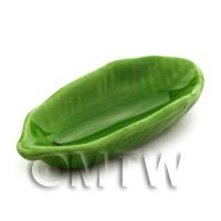 Miniature Green Coloured 18mm x 50mm Banana Boat Style Plates
