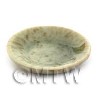 29mm Dolls House Miniature Green Spotted Plate