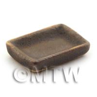 Dolls House Miniature 13mm x 20mm Metallic Style Plate