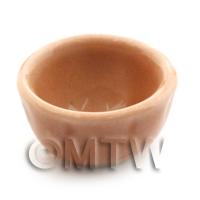 16mm Dolls House Miniature Salmon Glazed Ceramic Bowl