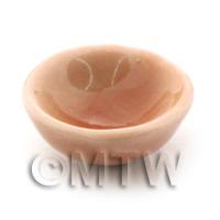 15mm Dolls House Miniature Salmon Glazed Ceramic Bowl