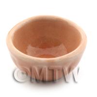 25mm Dolls House Miniature Salmon Glazed Ceramic Bowl