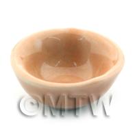 22mm Dolls House Miniature Salmon Glazed Ceramic Bowl