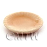 23mm Dolls House Miniature Salmon Glazed Ceramic Fluted Plate