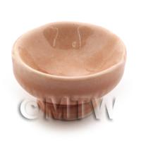 22mm Dolls House Miniature Salmon Glazed Ceramic Fruit Bowl