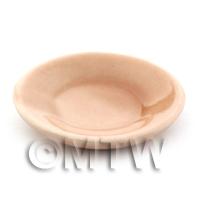 29mm Dolls House Miniature Salmon Glazed Ceramic Plate