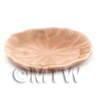 32mm x 38mm Dolls House Miniature Salmon Leaf Design Plate