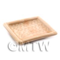 Dolls House Miniature 40mm x 30mm Salmon Glazed Ceramic Plate