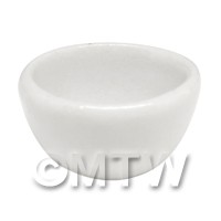 1/12th scale - [OOS]18mm Dolls House Miniature White Glazed Ceramic Bowl