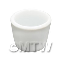 Dolls House Miniature White Glazed Ceramic Plant Pot