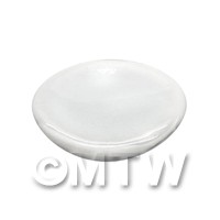 12mm Dolls House Miniature White Glazed Ceramic Plate