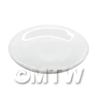 26mm Dolls House Miniature White Glazed Ceramic Plate