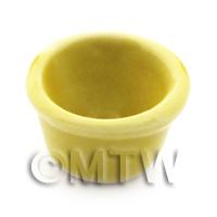 15mm Dolls House Miniature Yellow Glazed Ceramic Plant Pot