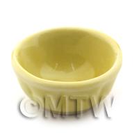 24mm Dolls House Miniature Yellow Glazed Ceramic Bowl