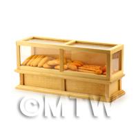 Dolls House Miniature Filled Wood Bakery Stall