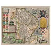 Dolls House Miniature John Speed Linconshire Map